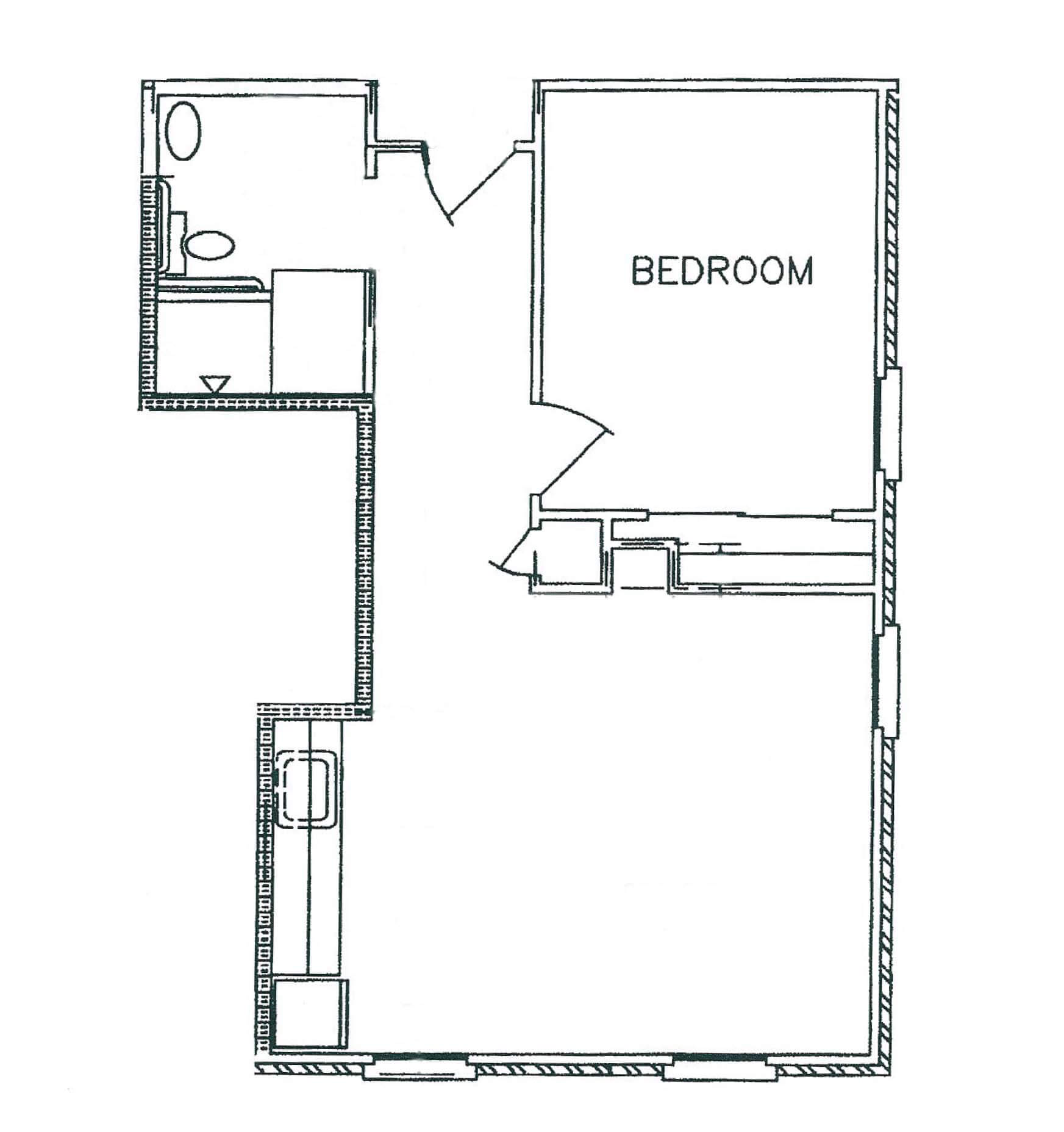 Pines Shared Suite _ One Bathroom 605 Sq. Ft.