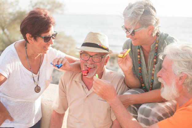group of people having fun together celebrating something happened