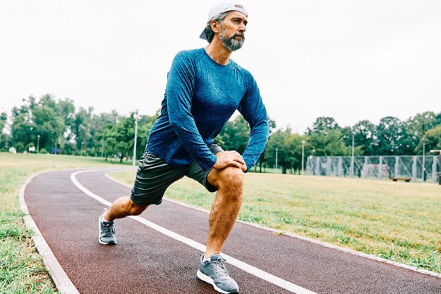 senior man running exercising sport fitness active fit
