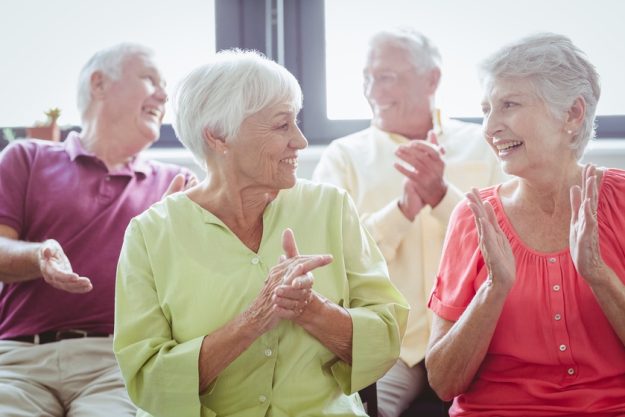 Seniors clapping hands Seniors clapping hands