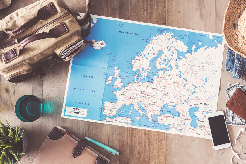 Travel concept on wooden background Travel concept on wooden background