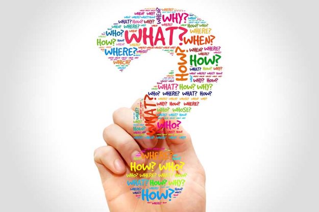 Question mark, Question word cloud, business concept