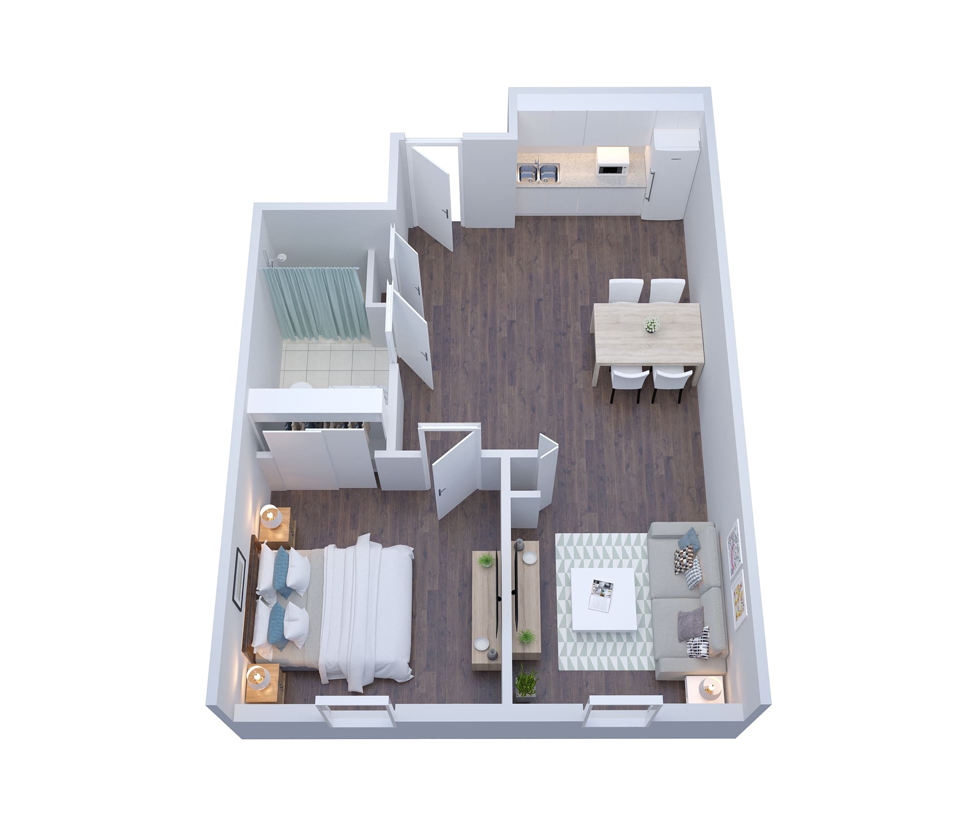 SHPP Frederick One Bedroom One Bathroom - senior living floor plan