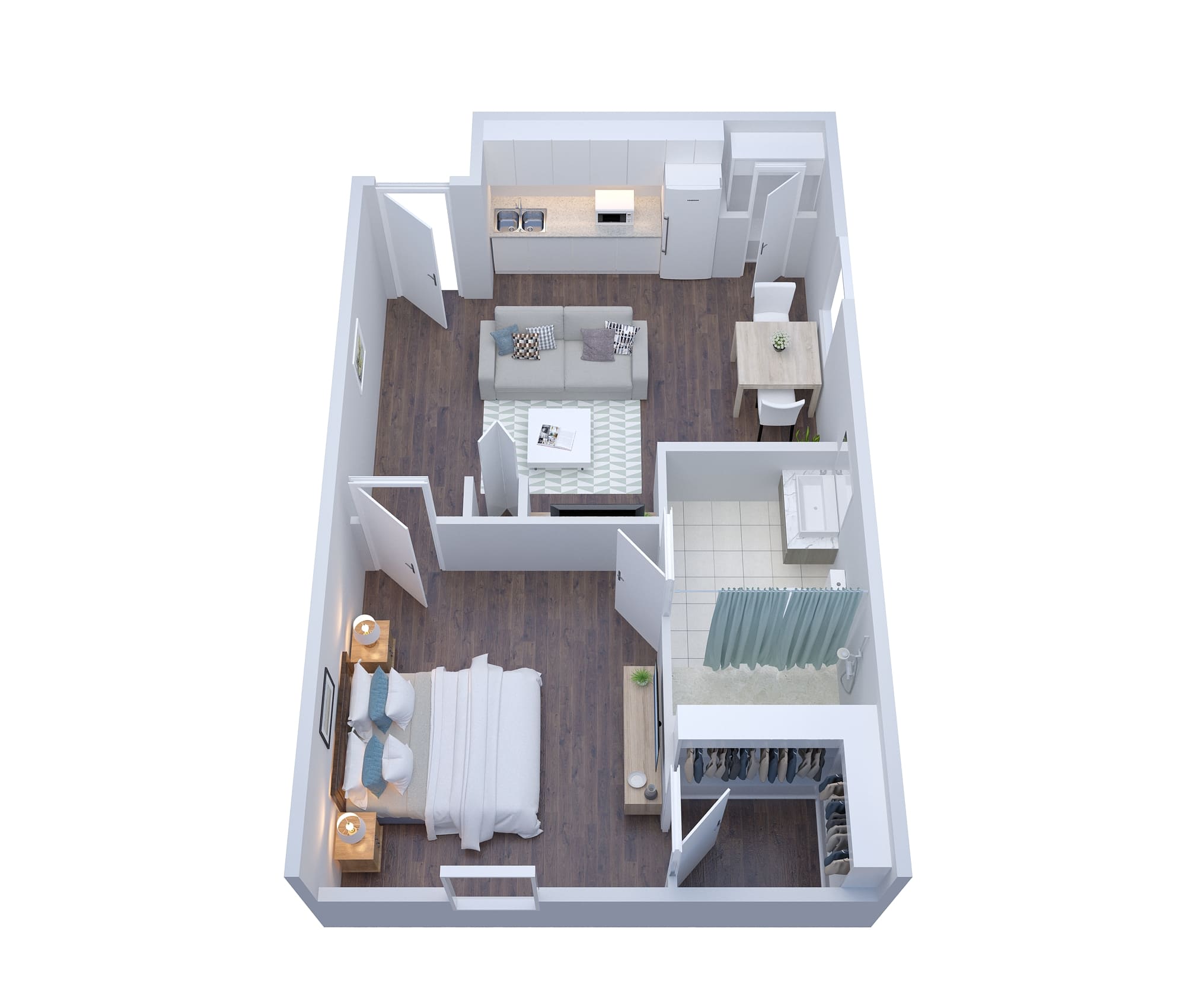 SHPP Jackson One Bedroom One Bathroom - senior living floor plan