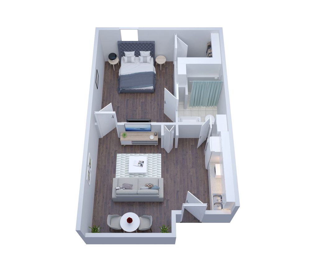 SHPP Lakeside One Bedroom One Bathroom - senior living floor plan