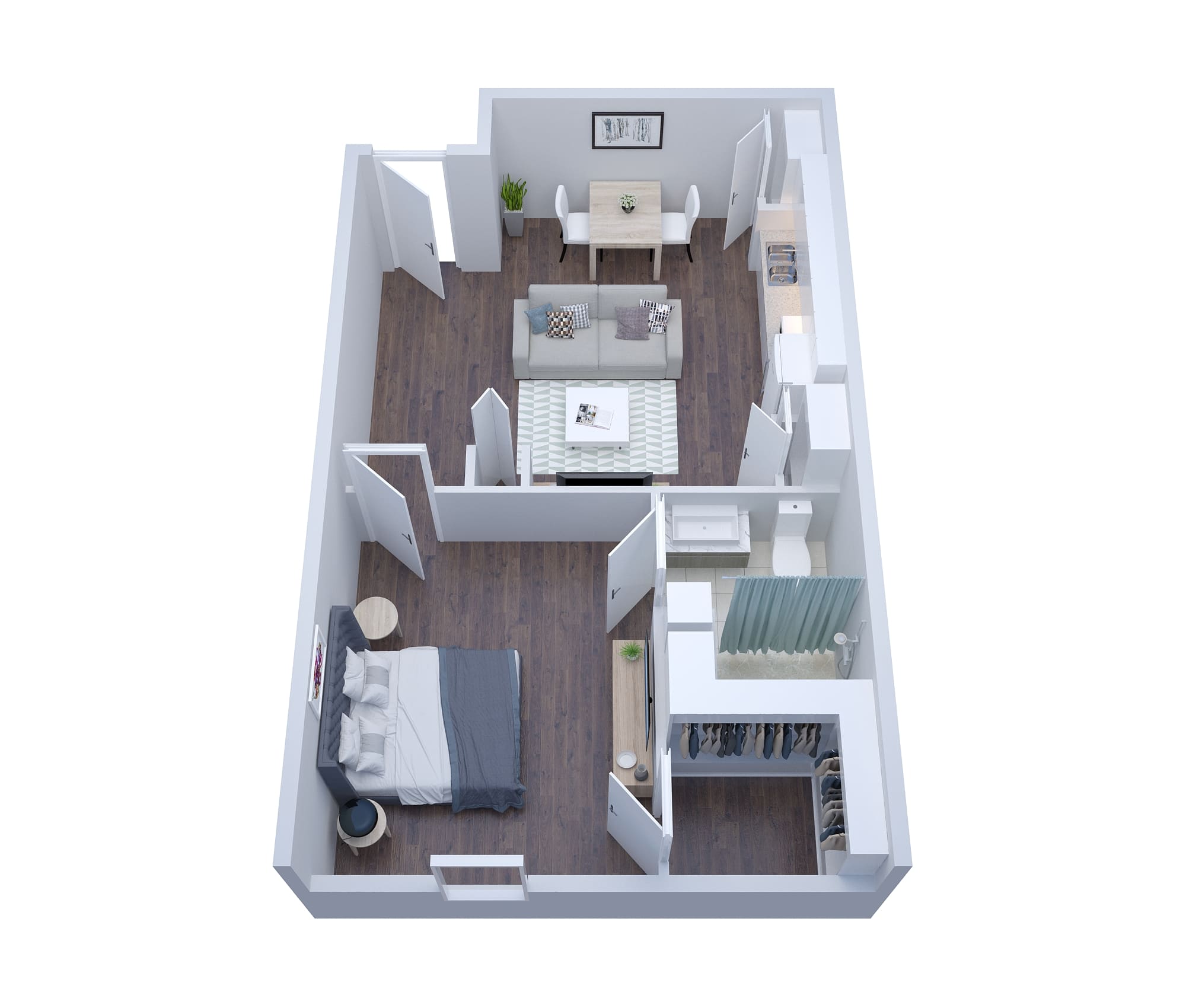 SHPP Ridgeland One Bedroom One Bathroom - senior living floor plan