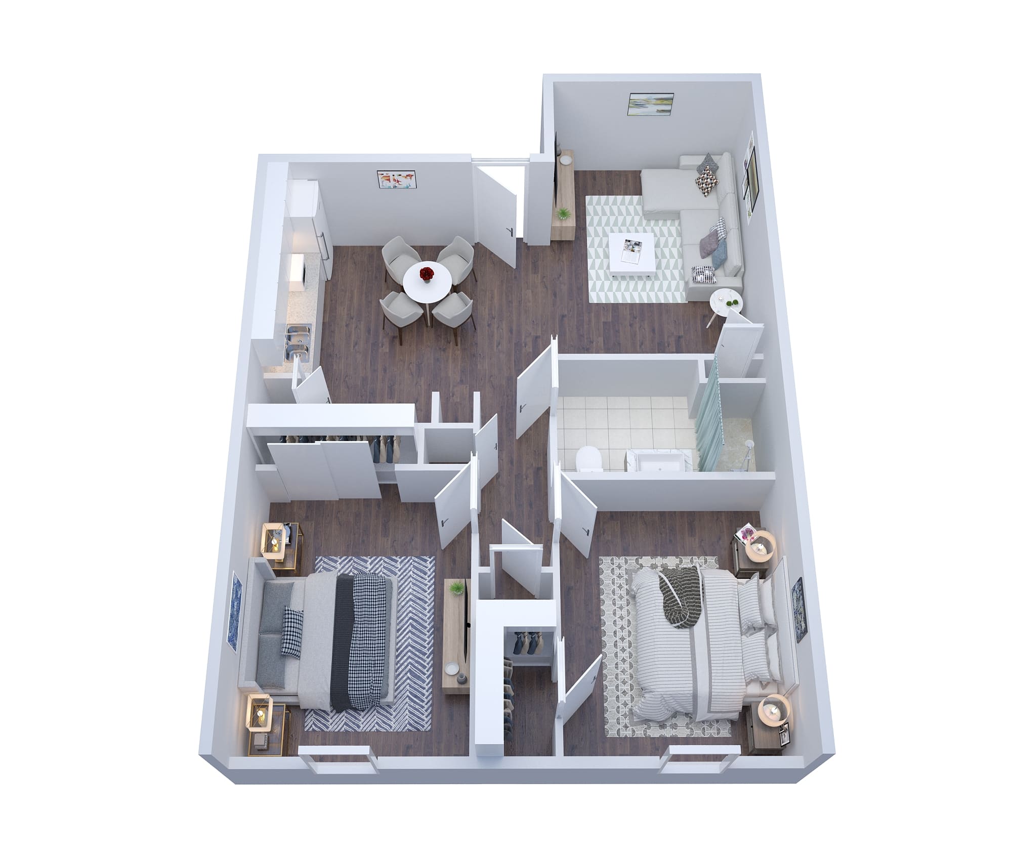 SHPP St. Tammany Two Bedroom One Bathroom - senior living floor plan