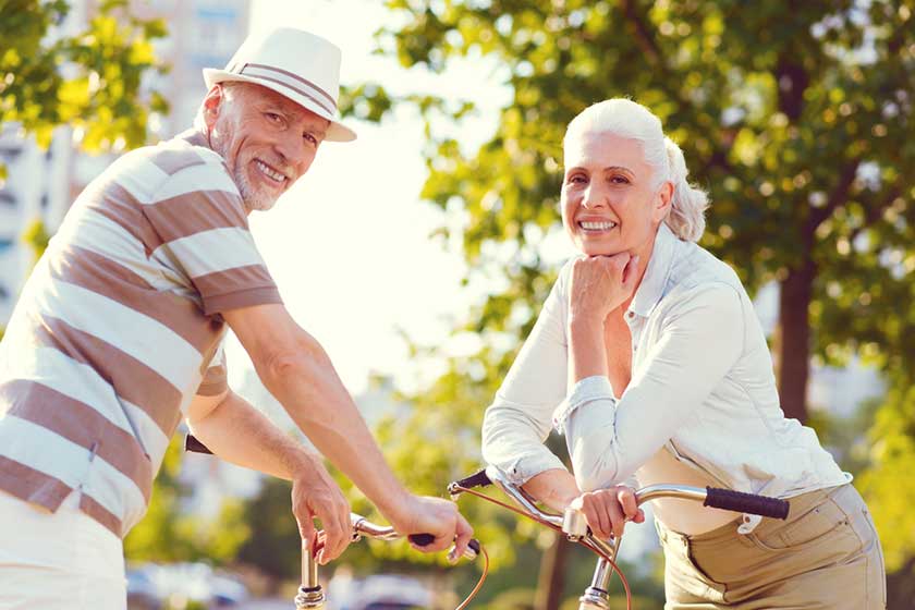 Lovely marries couple recharging their batteries