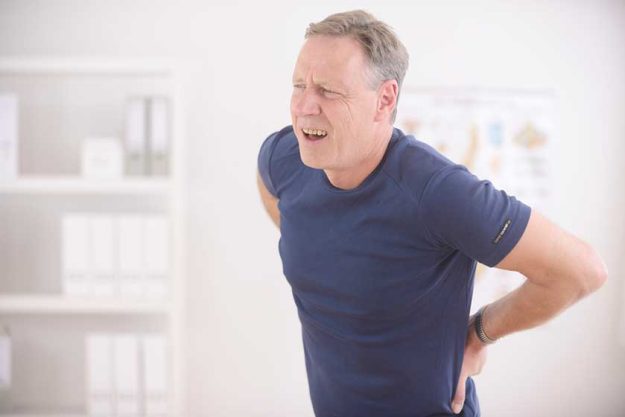 Man suffering from backache