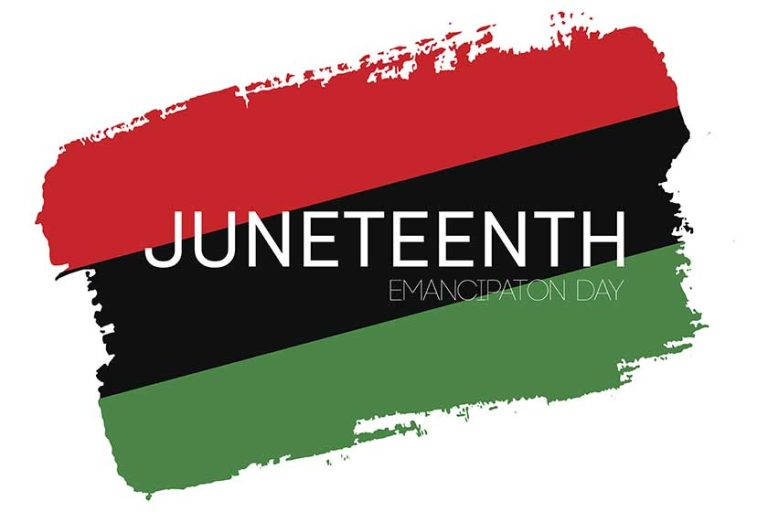 Hand draw Juneteenth Freedom Day flag