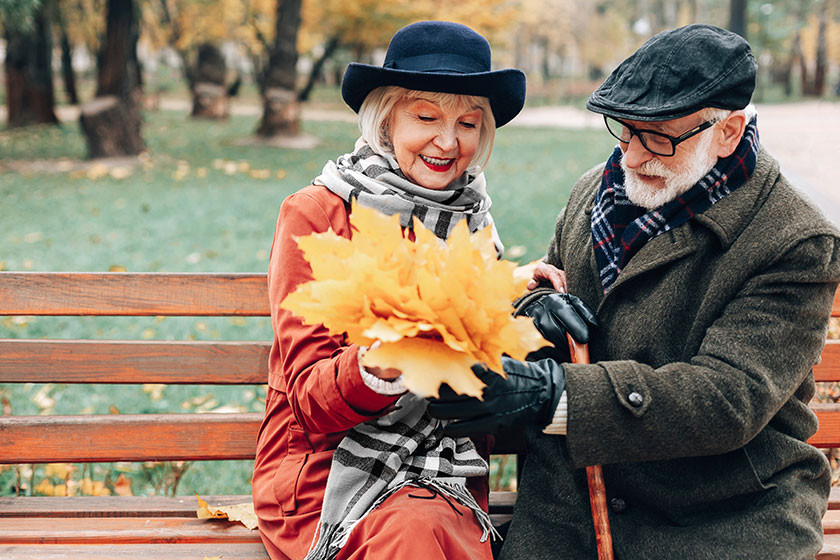 Happy mature woman having romantic date Happy mature woman having romantic date