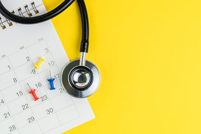 medical and health care calendar reminder schedule or appointm