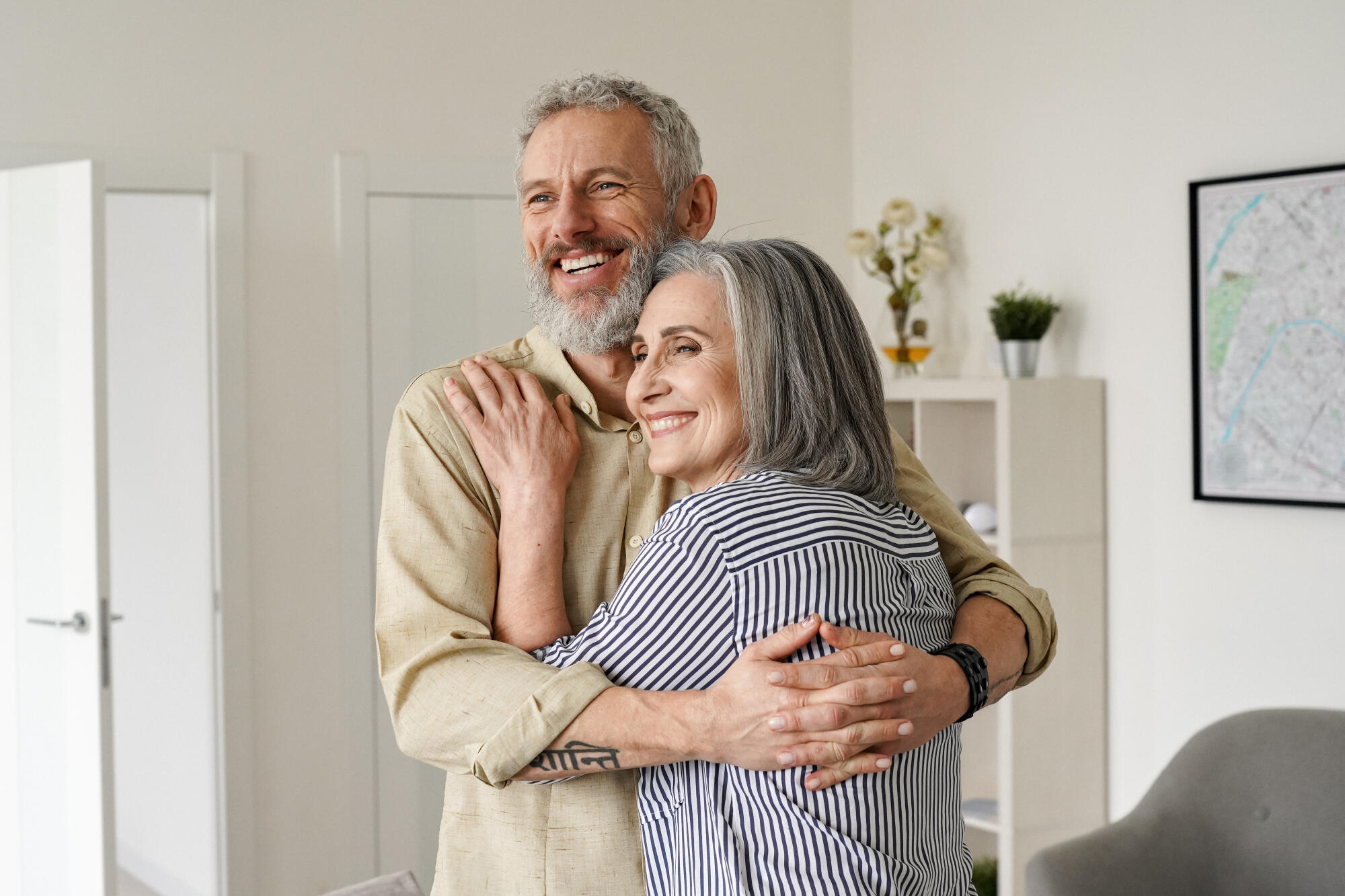 Happy,Senior,Adult,Mature,Classy,Couple,Hugging,,Bonding,,Thinking,Of Happy,Senior,Adult,Mature,Classy,Couple,Hugging,,Bonding,,Thinking,Of