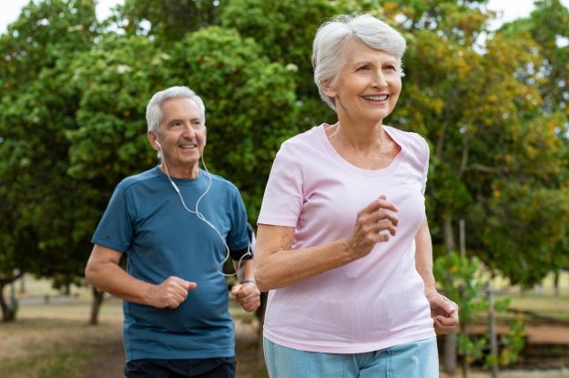 Senior,Couple,Running,Outside,At,Park.,Elderly,Man,And,Old Senior,Couple,Running,Outside,At,Park.,Elderly,Man,And,Old