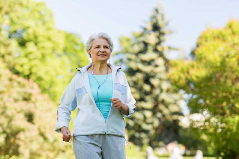 Fitness,,Sport,And,Healthy,Lifestyle,Concept, ,Senior,Woman,With