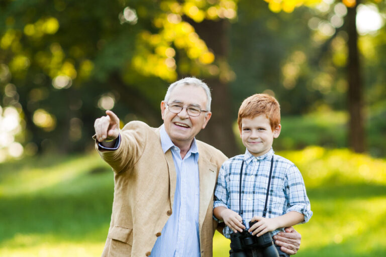 A grandfather and his grandson (1)