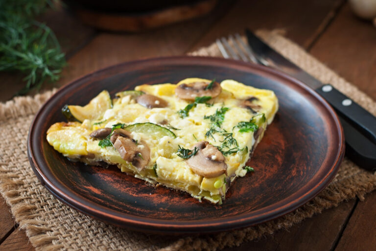 Frittata,With,Mushrooms,,Zucchini,And,Cheese