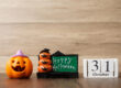 Happy Halloween day with Jack O lantern pumpkin and 31 October c