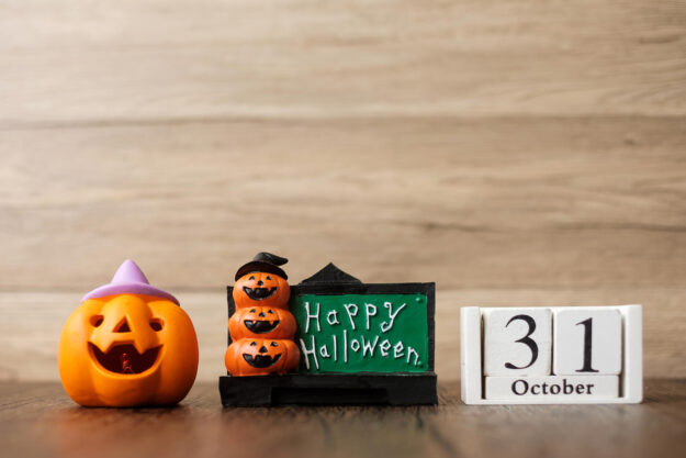 Happy Halloween day with Jack O lantern pumpkin and 31 October c Happy Halloween day with Jack O lantern pumpkin and 31 October c