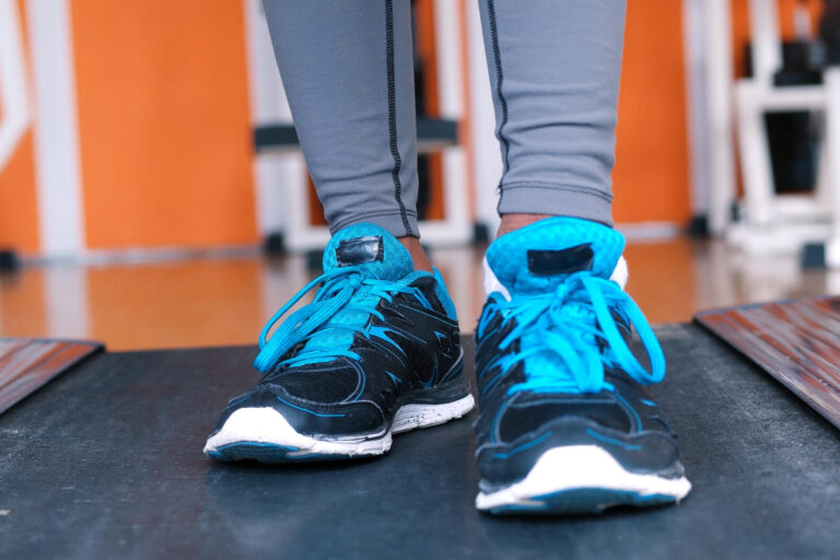 black female feet in sneakers